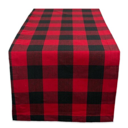 Fastfood 14 x 108 in. Red Buffalo Check Table Runner FA1535254
